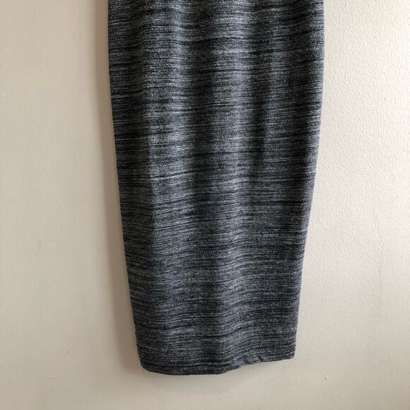 Zara Scoop Neck Short Sleeve Stretch Fitted Bodycon Tee Shirt Midi Dress Gray - Picture 8 of 10